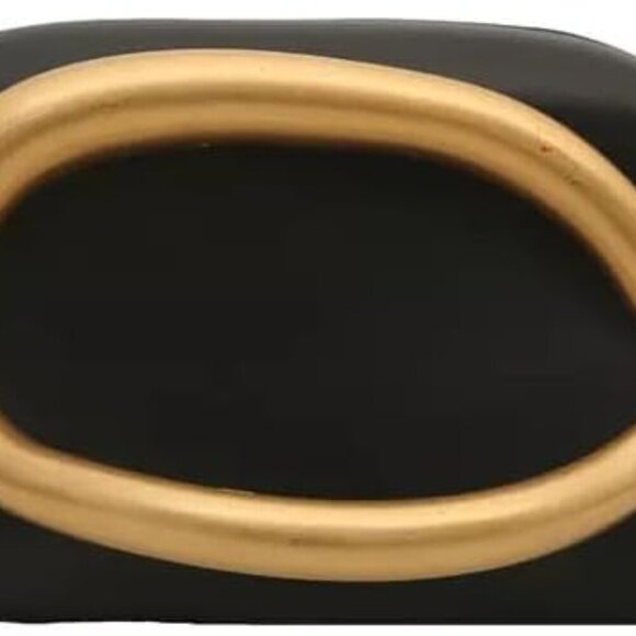 Elegant Black Evening Clutch Purse - PU Leather & Metal Design, 2-in-1 Style - Picture 1 of 5